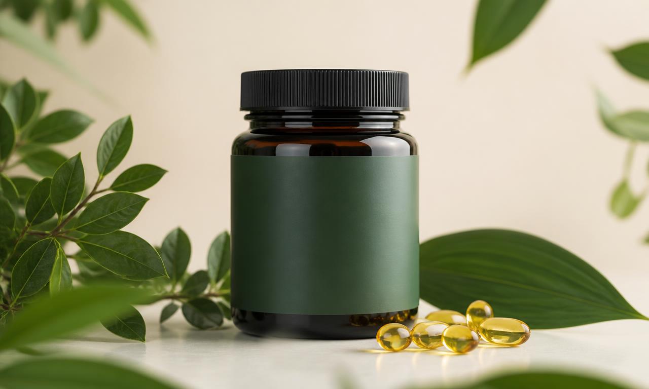 Complément Leanova entouré de plantes fraîches
